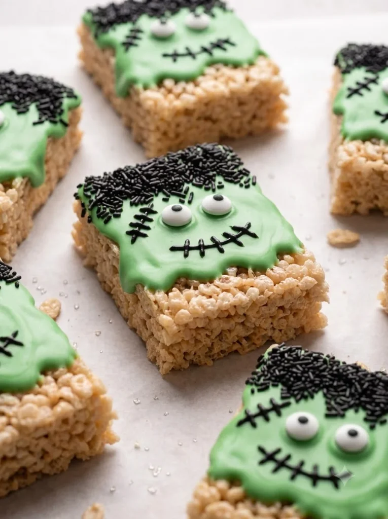 Frankenstein Rice Krispie Treats