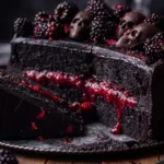 Gothic Blackberry Skull Cake