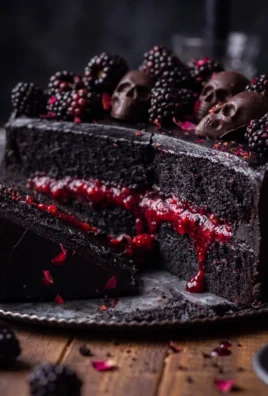Gothic Blackberry Skull Cake