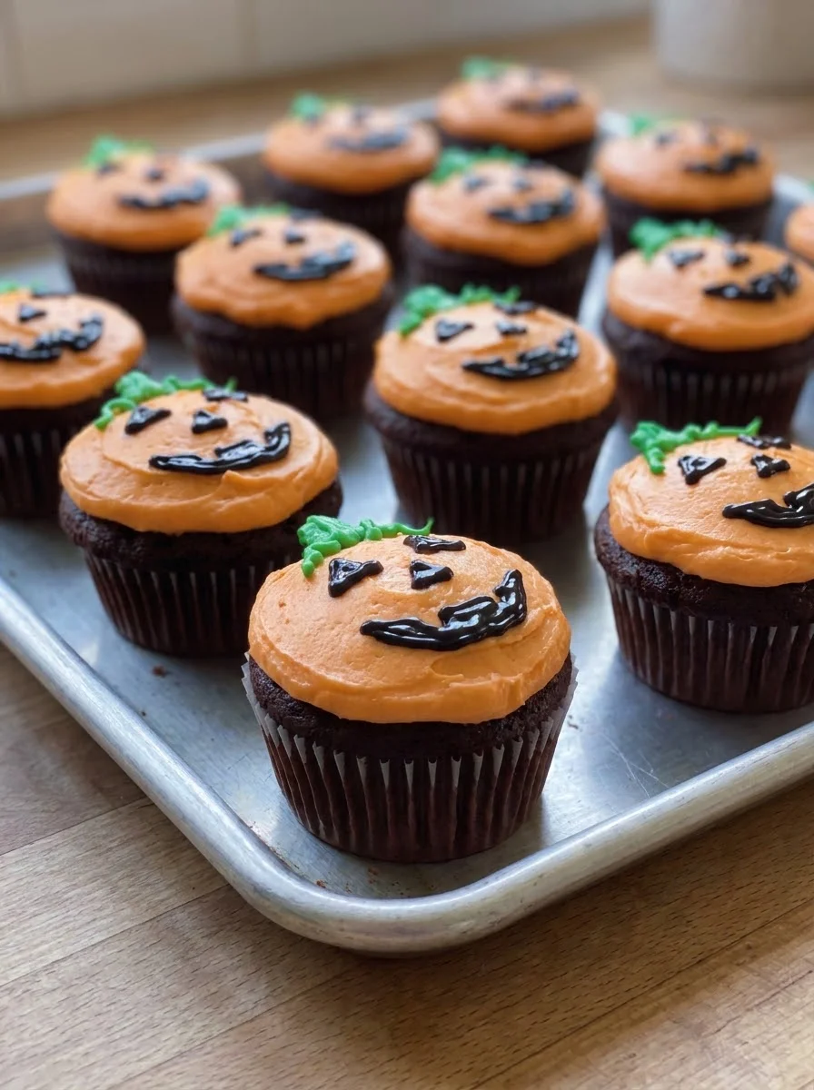 Halloween Pumpkin Cupcakes