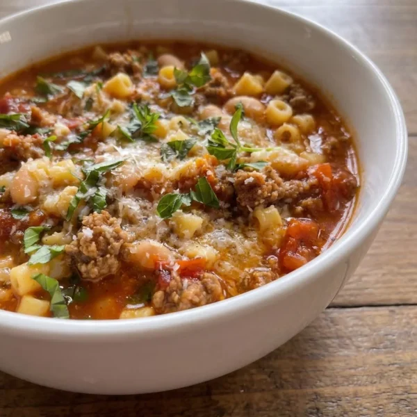 Hearty Sausage Pasta Soup