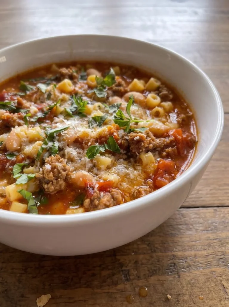 Hearty Sausage Pasta Soup