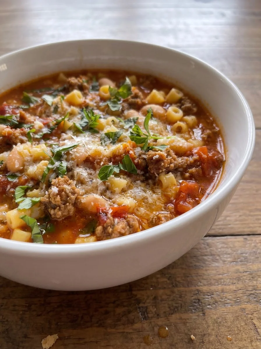 Hearty Sausage Pasta Soup
