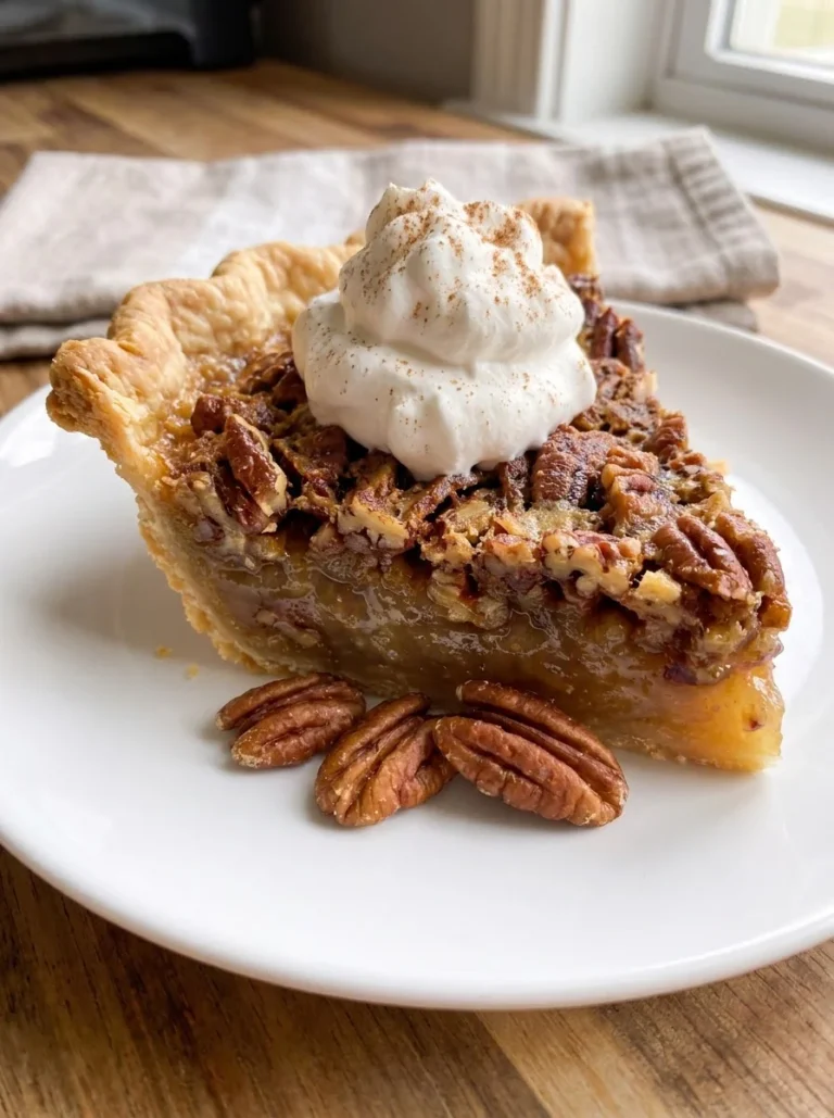 Pecan Pie With Whipped Cream