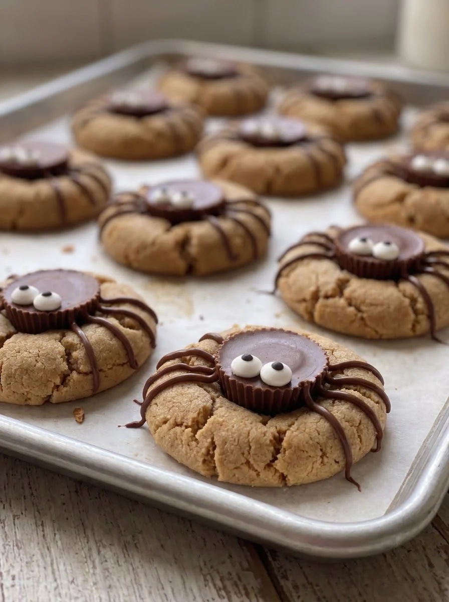 Spider Peanut Butter Cookies