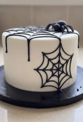 Spiderweb Halloween Cake