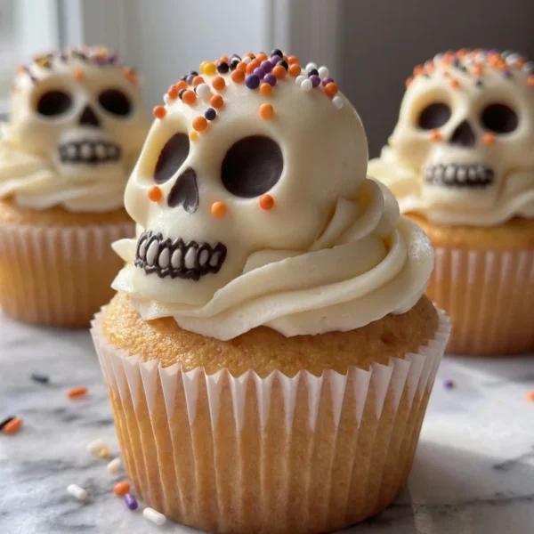 Spooky Skull Cupcakes