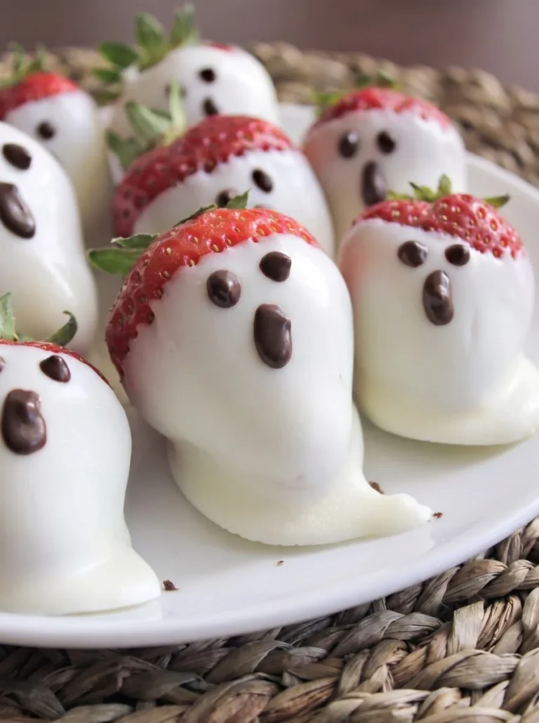 Spooky Strawberry Ghosts