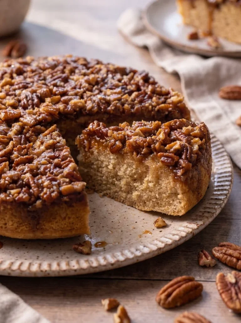 Vegan Upside-Down Pecan Cake